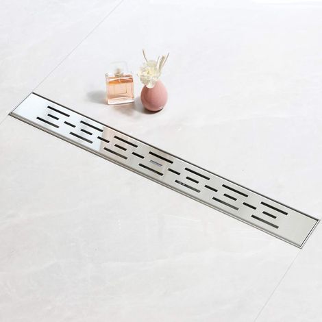 Caniveau Douche Italienne 50 cm Panneau de Ligne, Acier Inoxydable, avec Siphon et Filtre (1/5)