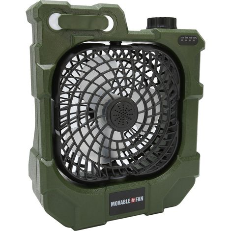 Ventilateur de camping rechargeable, portable, ultra silencieux, rotation automatique à 270°, USB avec lumières LED pour l'extérieur (1/5)