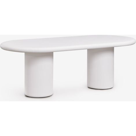 Table de jardin ovale 220x100 cm en ciment Namara SKLUM
