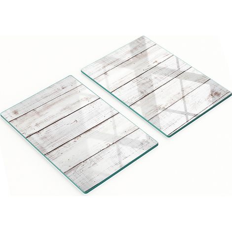 Taglieri da cucina in vetro con grafica, parete in legno 2x40x52 cm (1/5)