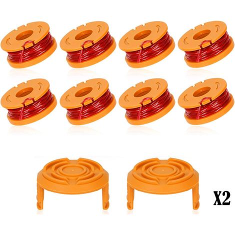Ersatzspule für WORX WA0010/WA6531 Rasenmäher, kompatibel mit Worx WA0010, Netzstecker für automatisches Unkrautentfernungskabel, Kabel für Akku-Rasenmäher, Packung (1/4)