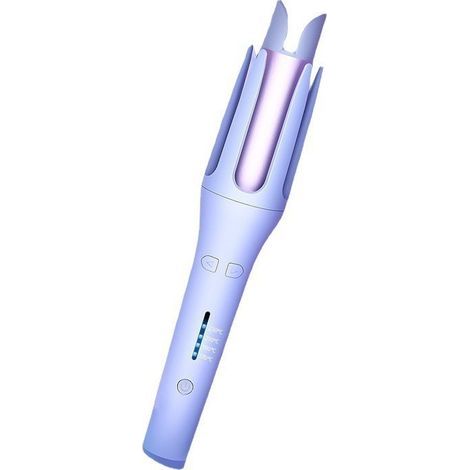 Fer à friser automatique de 32 mm, gros boucles, fer à friser avec 3 niveaux de température réglables, chauffage rapide, rotation à 360° adapté pour les cheveux longs (violet) (1/4)