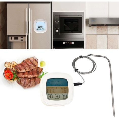 Thermomètre à Viande Numérique avec Sonde - Affichage LED pour Cuisson, Four et BBQ (1/5)