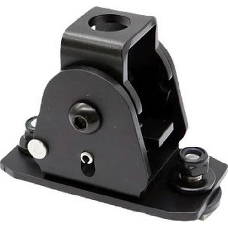 Support d'antenne pliable à fixation sur lèvre en acier inoxydable pour autoradiocompatible avec les plateformes et barres de toitnoir. (1/5)