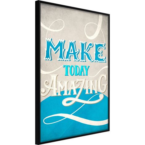 Affiche Murale Encadrée "Today I" 40 x 60 cm Noir