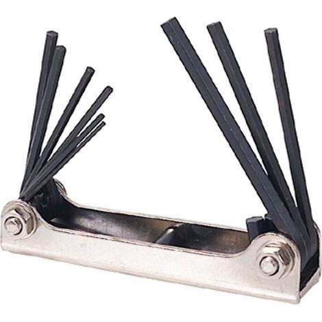 Set 9 Channelle Brugola Hexagonale Brunite Noire Pointe Torx Poche à Main