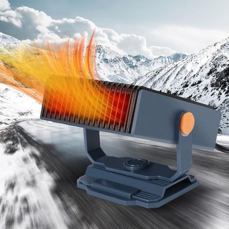 Chauffage Voiture - 12 V 150 W - Dégivreur Désembueur Pare-Brise - Ventilateur 2 en 1 Refroidissement Chauffage - Rotation 360° - 1 Pièce