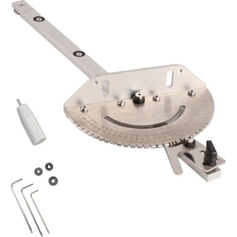 [Guía de inglete para sierras de mesa] Guía de ángulo precisa fabricada en aluminio resistente al desgaste para trabajos de carpintería. (1/5)