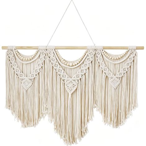 Macramé Tenture Murale en Coton Tenture Murale Tapisseries Grande (1/5)