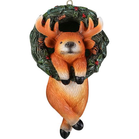 Couronne Florale De Cerveau En Resine Pour Decoration D'arbre De Noel Et Fete (1/2)