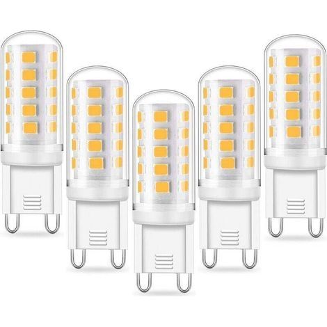 TTIO Ampoule G9 LED - 5W Equivalent 33W 40W G9 Halogène, 420LM, Mini Lampe, Blanc Froid 6000K, Sans Scintillement, AC220-240V, NON-Dimmable, Lot de 5 [Classe énergétique A+]