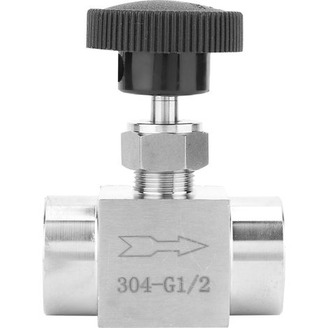 Stainless Steel BSPP Female Thread Straight Needle Valve for Water Gas Oil Transmission(Type D) (1/5)