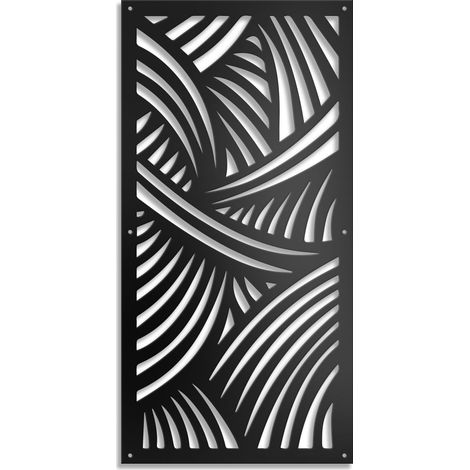 Fasce - Pannello in PVC traforato - Parasole - Colore: nero - Misura: 98x198 cm