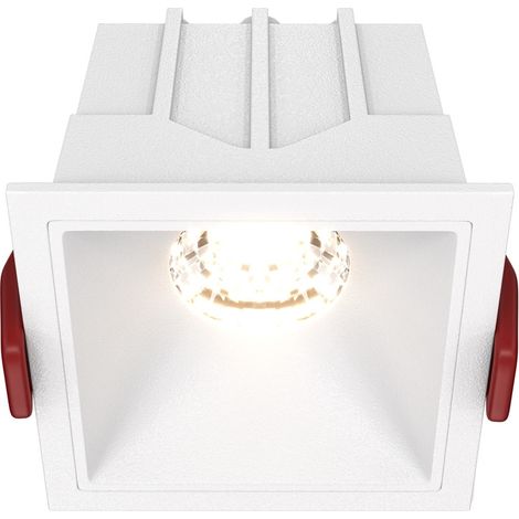 Spot encastré Maytoni Alfa LED carré blanc 10W 3000K (1/2)