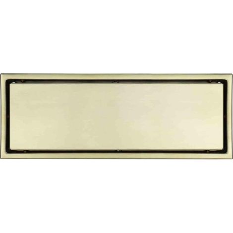 Siphon de Sol en Acier Inoxydable Siphon de Sol de Douche linéaire rectangulaire avec Accessoires égouttoir (1/5)
