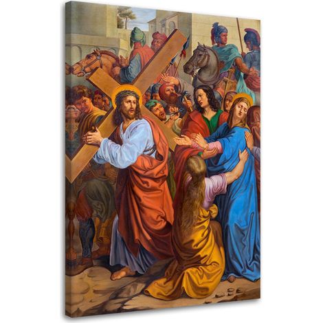 Tableau sur toile RELIGIEUSE Jésus le chemin de croix 40x60 (1/5)