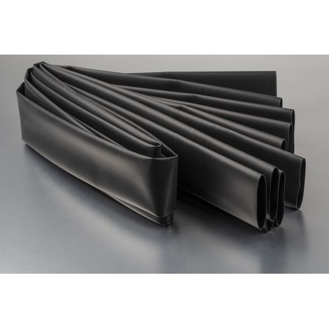 Gaine thermorétractable RS PRO, Dia. 38.1mm Noir rétreint 2:1, 1.2m ( Prix pour Paquet de 5 )