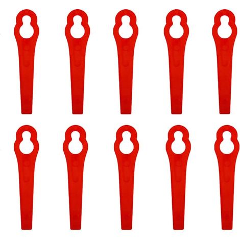 Packung mit 10 Ersatzklingen aus Kunststoff für Rasentrimmer, Rasentrimmer-Zubehör, Ersatzklingen aus Kunststoff (1/5)