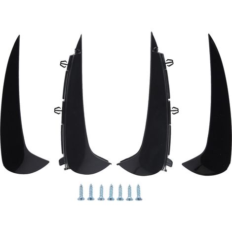 1 coppia di coperture per prese d'aria del paraurti posteriore, rivestimento divisorio laterale sinistro e destro di ricambio per Mercedes-Benz Classe GLC X254 Line, nero lucido.