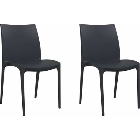 vidaXL Sillas de jardín 2 uds polipropileno gris antracita 50x46x80 cm (1/2)