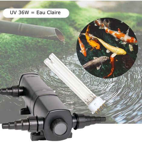 U.V ( Ultra Violet ) Stérilisateur - Clarificateur 36W Pour Bassin De Jardin De 12 à 15 m³ + 1 Ampoule De Rechange (1/5)