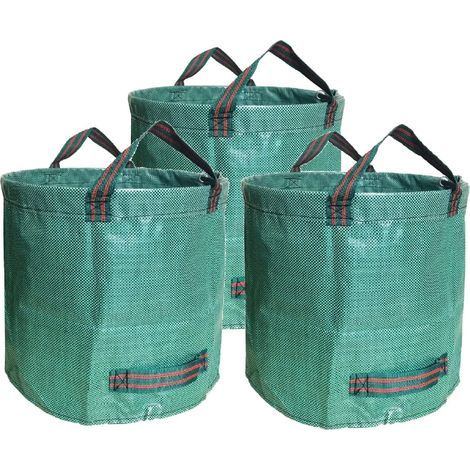 Sacs de Déchets Jardin Résistants en PP Robuste Sacs Poubelle de Jardin Lot de 3 x 500L Vert 3 Unités (1/5)