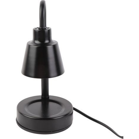 Lampe chauffe-bougie avec variateur, minuterie, hauteur réglable, style rétro, décorative, pour faire fondre la cire des bougies, avec 2 ampoules, prise américaine, noire (1/5)