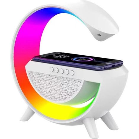 TrAdE Shop Traesio - Lampada Led Caricabatteria Wireless Cassa Speaker Bluetooth Musica Altoparlante - (1/4)