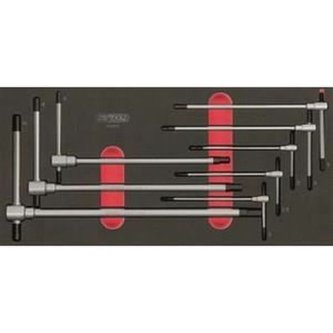 KS Tools - 713.5017 - brugole kit - set brugole 6 stampi - chiavi a t snodate 6 pezzi (1/5)