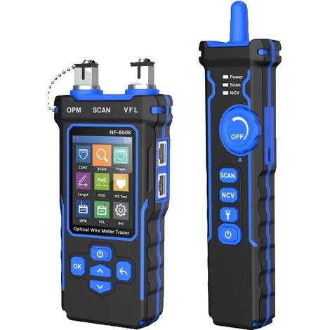 Testeur de câble réseau, Mètre de puissance optique, Affichage LCD, NF-8508 (1/2)