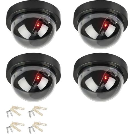 Camera Factice Camera Surveillance Exterieur Intérieure Sécurité Caméra Dôme CCTV LED Clignotant Lumière (1/5)