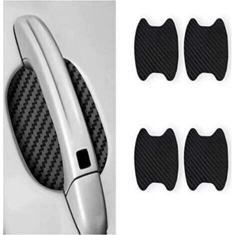 4PCS (Black) Universal Carbon Fiber Car Door Handle Protective Film, Anti-Scratch, Fits Most Car Door Handles, Door Handle Sticker (1/5)