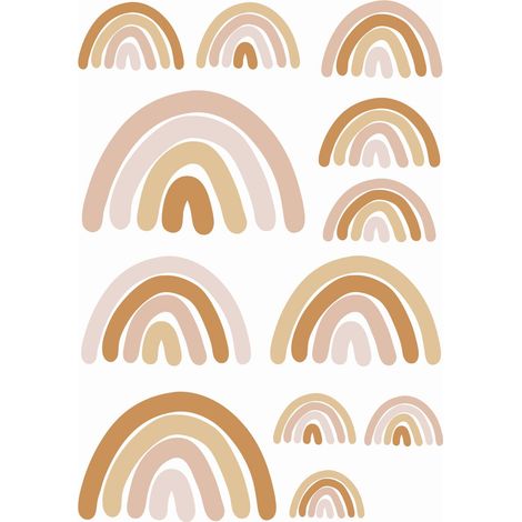 sticker mural arcs en ciel rose terracotta - ESTAhome (1/5)
