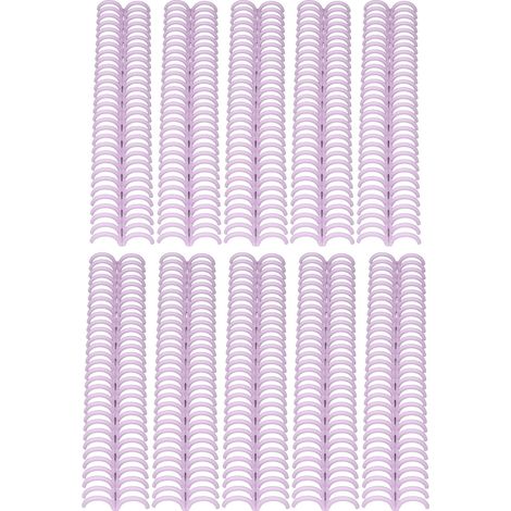 10 reliures à peigne plastique 30 anneaux 19 mm pour papier A4, 150 pages, violettes, ouverture et fermeture faciles (1/5)