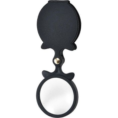 Mini-tragbare Lupe 64 mm zum Lesen und Beobachten (schwarz) (1/5)