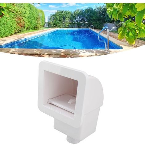 Écumeur de Piscine Accès ABS Drainage Skimmer avec Panier Filtrant et Valve Automatique 32x19.5cm pour Piscines Domestiques et Commerciales (1/4)