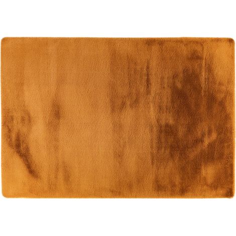 Joy - tapis rectangulaire - fausse fourrure - orange (1/5)