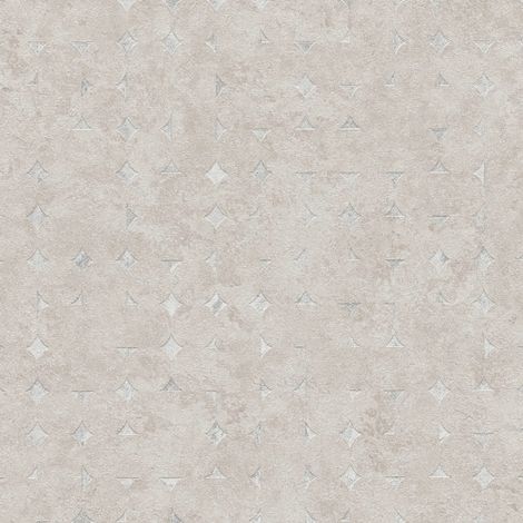 Carta da parati grafica Profhome 396563 Carta da parati TNT strutturata con il used look ed accenti metallici beige argento 5,33 m2