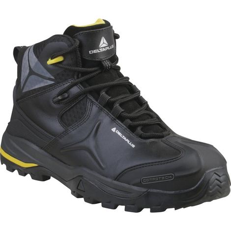 Bottes de sécurité Delta Plus TW402, Homme, T 43, Noir, Jaune, S3, SRC, antistatiques ( Prix pour 1 paire ) (1/4)