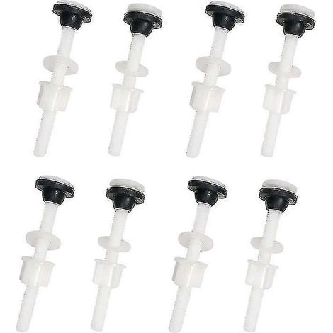 Lot de 8 vis en plastique M10 pour réservoirs de toilettes, kits de réparation pour le raccordement du réservoir et de la cuvette, comprenant des vis de fixation et du Sea-AY (1/5)