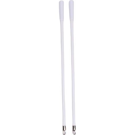 2 pièces baguettes aveugles stores verticaux bâton de remplacement avec poignée de crochet inclinaison en fibre de verre blanche pour accessoire d'ouvre-fenêtre 43.2 cm/17 pouces (1/5)