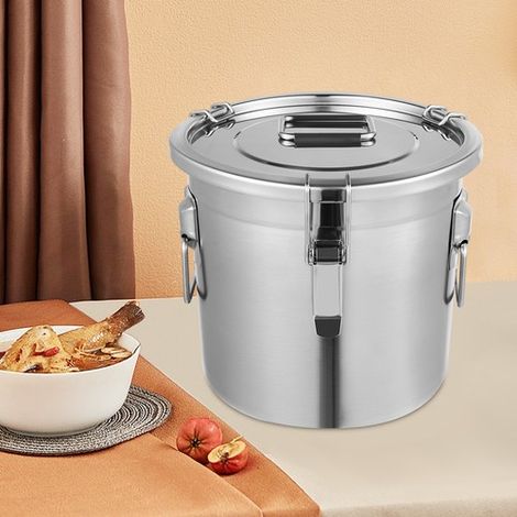 12L Stainless Steel Airtight Cereal Container Kitchen Grain Storage Canister UK (1/5)
