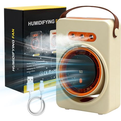 Ventilateur brumisateur silencieux, mini climatiseur portable (1/5)