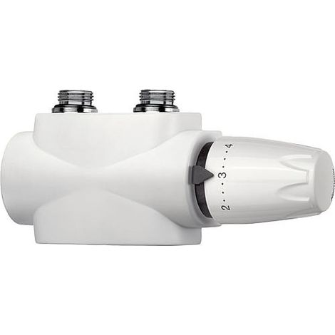 Heimeier Multilux 4-set service mono et bitube, 3/4", blanc RAL 9016