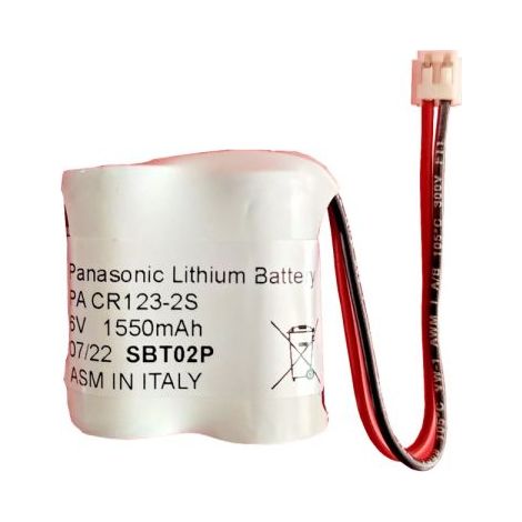 Panasonic Batteria al Litio 2CR123A 6V 1,55Ah compatibile SELECT SBT02P