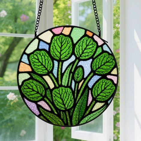 Capteur de soleil en vitrail - décoration spirituelle 15cm (1/4)