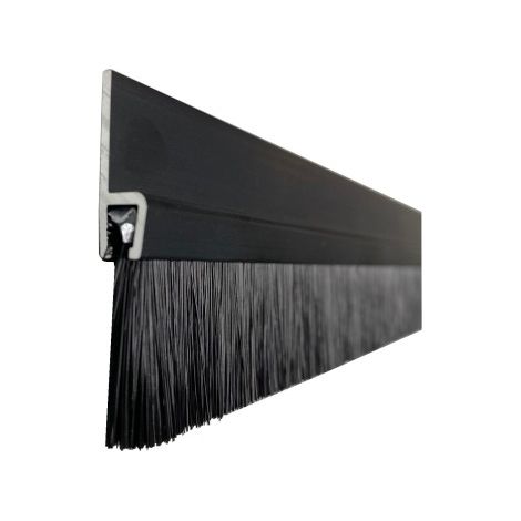 Bürstendichtung 50(Bh) x 1000 mm Aluschiene schwarz eloxiert, PPN-Besatz
