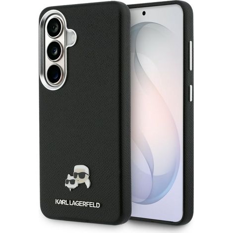 Karl Lagerfeld Saffiano KC Metal Logo MagSafe Hülle für Samsung Galaxy S26 Schwarz (1/5)
