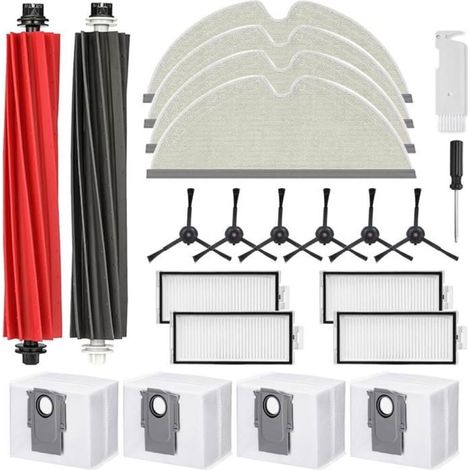 Kits D'Accessoires Pour Roborock Q8 Max/Q5 Pro/Q8 Max+/Q5 Pro+,Pièces De Rechange Avec 2 Brosse Principale,4 Sacs À Poussière,4 Se (1/5)