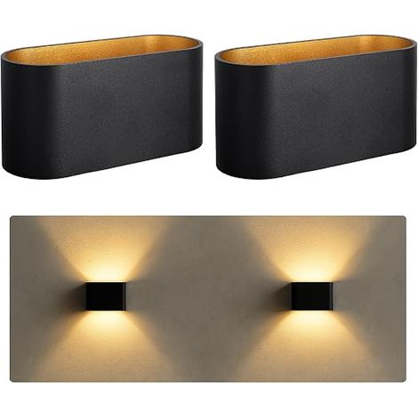 Black Gold Interior Wall Lights Designer Wall Light with Up Down LED Beam G9 Lamp Living Room Bedroom Stairs (1/5)